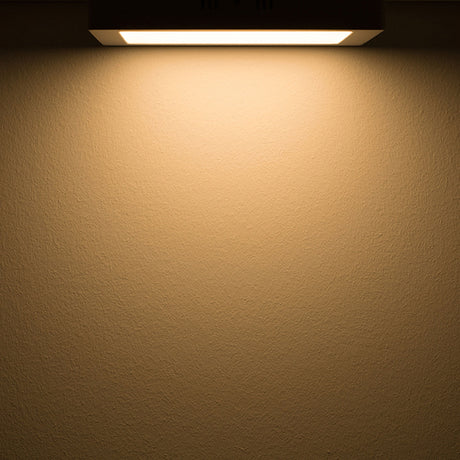 Deckenlampe Slim eckig weiß, 220x220mm, mit PIR-Bewegungssensor, 18W, Trafo integriert, warmweiß