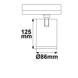 3-Phasen Schienen-Strahler 35W 38° schwarz matt 4000K CRI90 - Beleuchtung