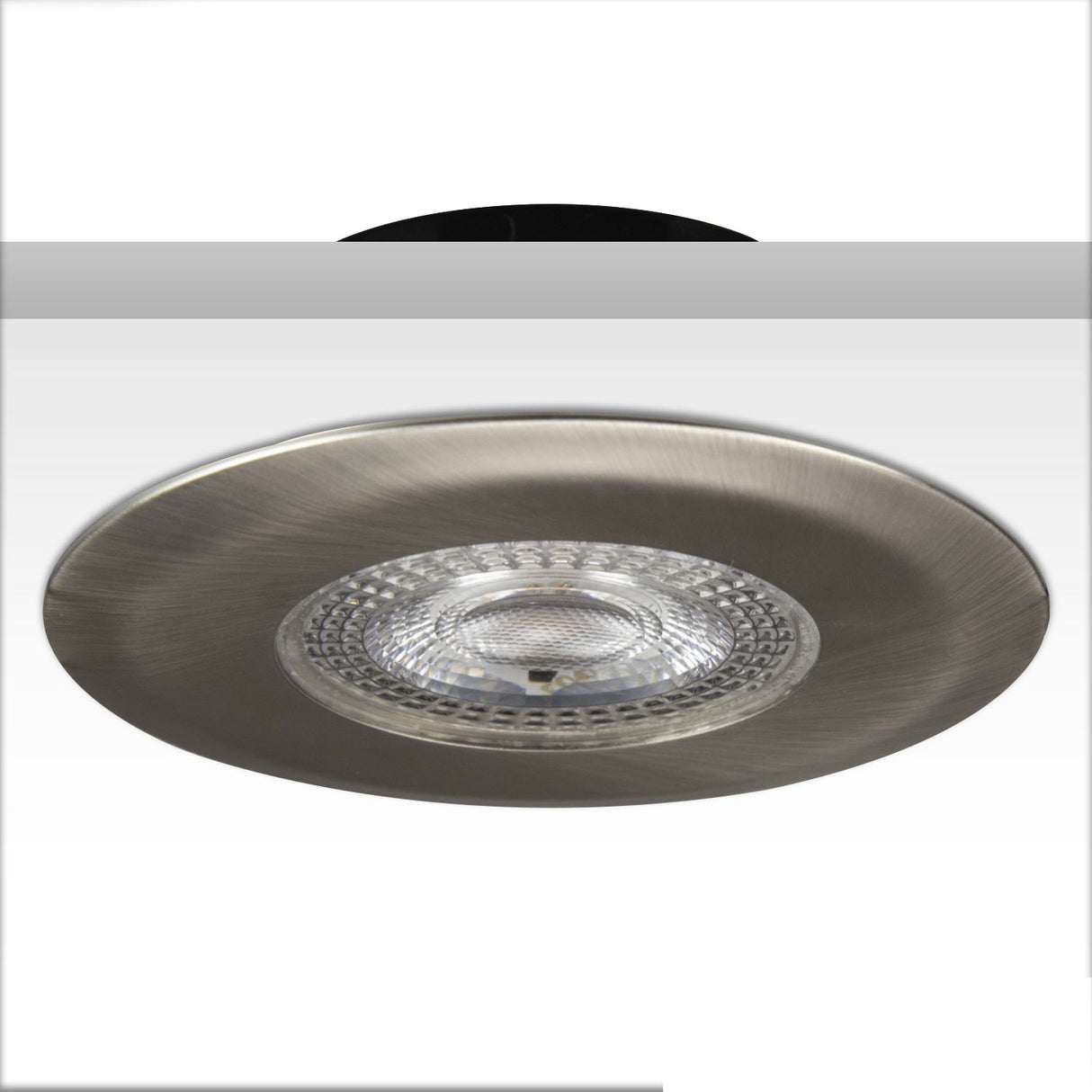 LED Einbaustrahler PC68 IP44, brushed, 5W, 38°, neutralweiß, 3 Stufen dimmbar, korrosionsbeständig