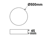 LED Deckenleuchte PRO weiß 36W rund DN500 ColorSwitch 2700|3000|4000K dimmbar - Beleuchtung