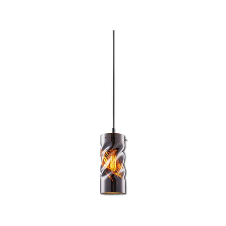 Pendelleuchte Smoky curled Glas E27 50-300cm exkl. Leuchtmittel exkl. Baldachin - Beleuchtung