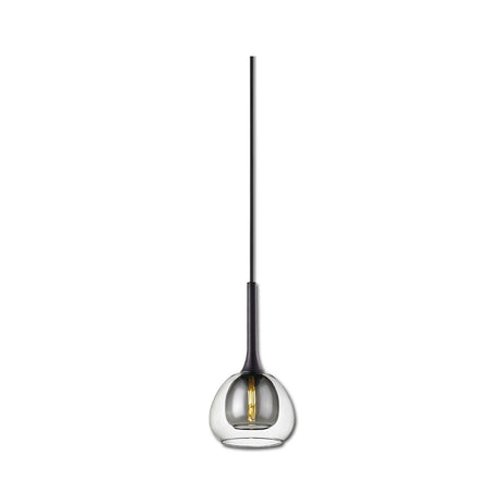 Pendelleuchte clear/black Glas E14 50-300cm exkl. Leuchtmittel exkl. Baldachin - Beleuchtung