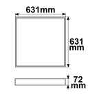 Aufbaurahmen weiß RAL 9016 Höhe 7cm für LED Panels 625x625 steckbare Schnellmontage - Beleuchtung