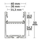LED Aufbauprofil LAMP30 V1 Aluminium silber pulverbeschichtet 200cm - Beleuchtung