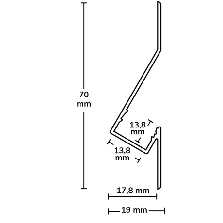 LED Einbauprofil BACKLIGHT3 200cm - Beleuchtung