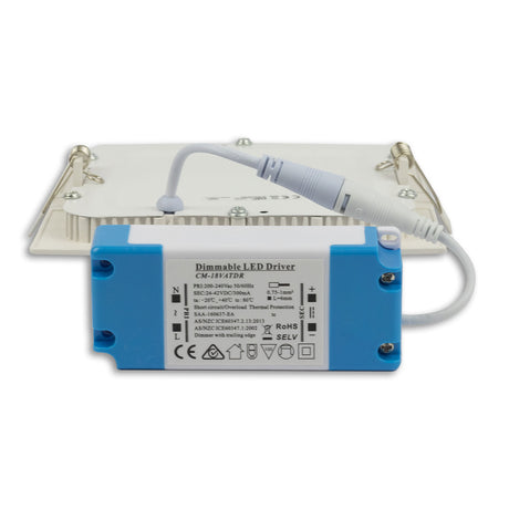 LED Downlight 9W eckig ultraflach blendungsreduziert weiß warmweiß dimmbar CRI90 - Beleuchtung