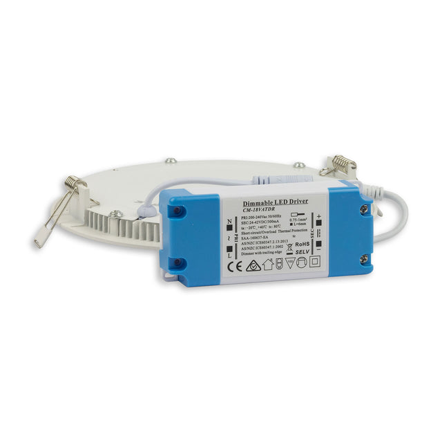 LED Downlight 12W rund ultraflach blendungsreduziert weiß neutralweiß dimmbar CRI90 - Beleuchtung