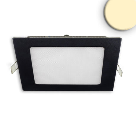 LED Downlight 15W eckig ultraflach blendungsreduziert schwarz warmweiß dimmbar CRI90 - Beleuchtung