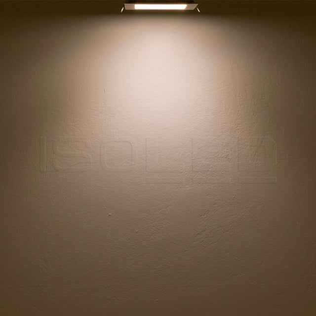 LED Downlight 15W eckig ultraflach blendungsreduziert schwarz warmweiß dimmbar CRI90 - Beleuchtung