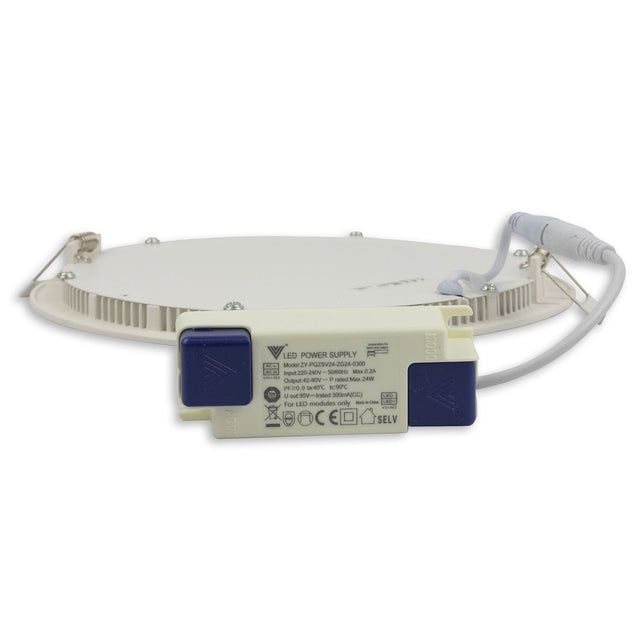 LED Downlight 18W rund ultraflach blendungsreduziert weiß neutralweiß CRI90 - Beleuchtung