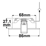 LED Einbauleuchte Slim68 Alu weiß rund 9W warmweiß DALI dimmbar - Beleuchtung