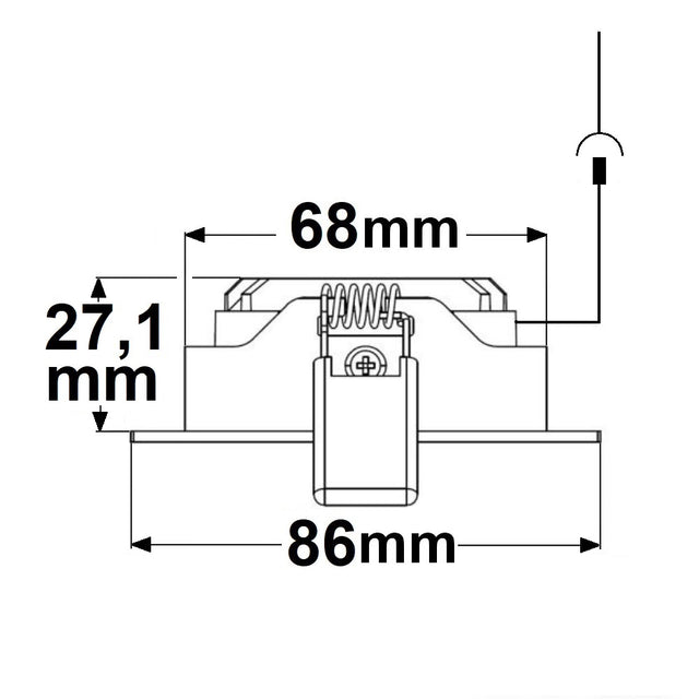 LED Einbauleuchte Slim68 Alu weiß rund 9W warmweiß DALI dimmbar - Beleuchtung