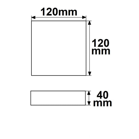 LED Deckenleuchte PRO weiß 8W eckig 120x120mm ColorSwitch 2700|3000|4000K dimmbar - Beleuchtung