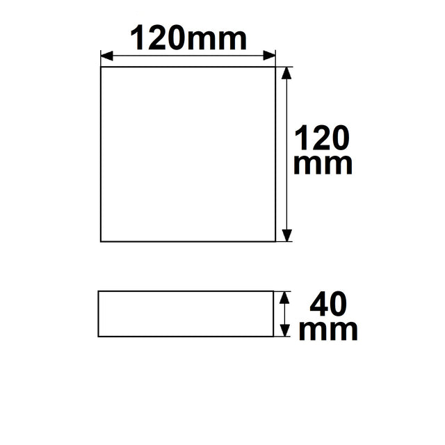 LED Deckenleuchte PRO weiß 8W eckig 120x120mm ColorSwitch 2700|3000|4000K dimmbar - Beleuchtung
