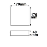 LED Deckenleuchte PRO weiß 15W eckig 170x170mm ColorSwitch 2700|3000|4000K dimmbar - Beleuchtung