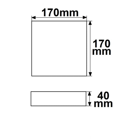 LED Deckenleuchte PRO weiß 15W eckig 170x170mm ColorSwitch 2700|3000|4000K dimmbar - Beleuchtung