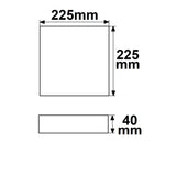 LED Deckenleuchte PRO weiß 24W eckig 225x225mm ColorSwitch 2700|3000|4000K dimmbar - Beleuchtung