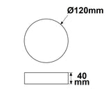 LED Deckenleuchte PRO schwarz 8W rund DN120 ColorSwitch 2700|3000|4000K dimmbar - Beleuchtung