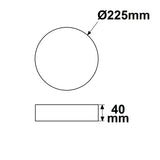 LED Deckenleuchte PRO weiß 24W rund DN225 ColorSwitch 2700|3000|4000K dimmbar - Beleuchtung
