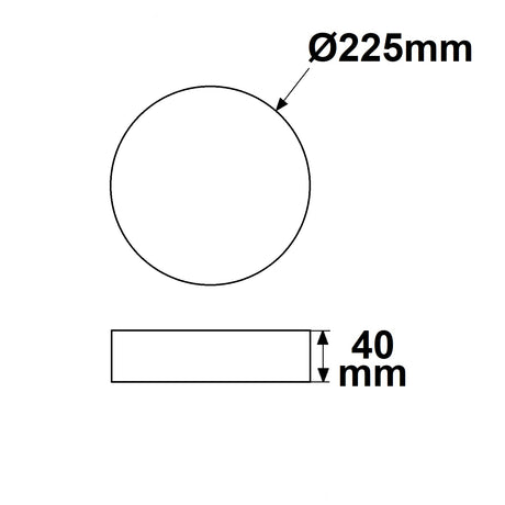 LED Deckenleuchte PRO weiß 24W rund DN225 ColorSwitch 2700|3000|4000K dimmbar - Beleuchtung