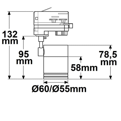 3-Phasen Schienen-Adapter Mini für GU10-Spots weiß matt - Beleuchtung