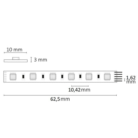 LED SIL RGB + WW Flexband 24V DC 19W 4in1 Chip 5m Rolle 96 LED/m - Beleuchtung