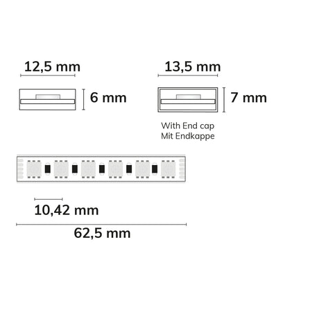 LED AQUA RGB + WW Flexband 24V DC 19W IP68 5m Rolle 96 LED/m - Beleuchtung