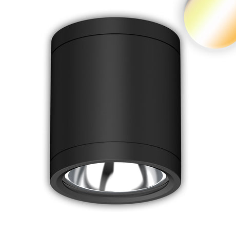 LED Deckenaufbaustrahler IP65 schwarz 10W ColorSwitch 3000|4000|5000K dimmbar - Beleuchtung