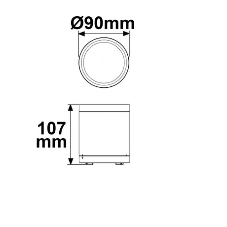 LED Deckenaufbaustrahler IP65 schwarz 10W ColorSwitch 3000|4000|5000K dimmbar - Beleuchtung