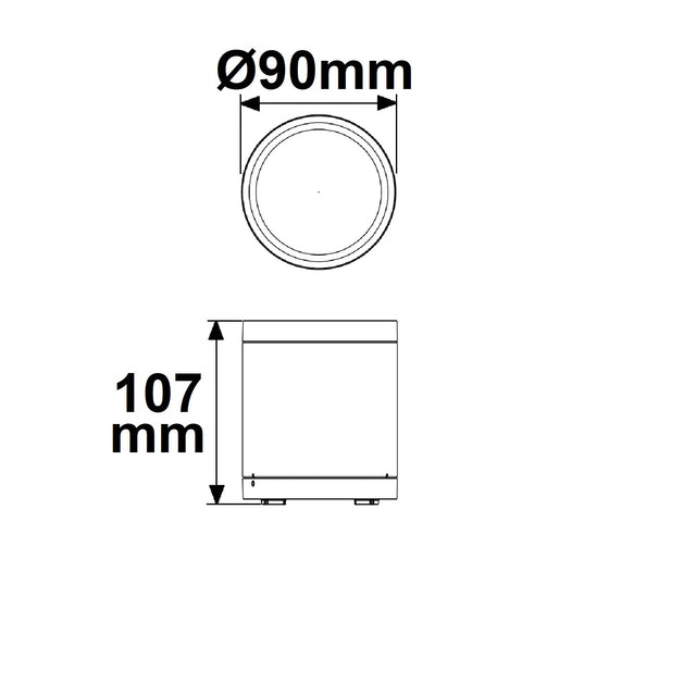 LED Deckenaufbaustrahler IP65 schwarz 10W ColorSwitch 3000|4000|5000K dimmbar - Beleuchtung