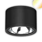 LED Deckenaufbaustrahler IP65 schwarz 25W ColorSwitch 3000|4000|5000K dimmbar - Beleuchtung