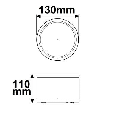 LED Deckenaufbaustrahler IP65 schwarz 25W ColorSwitch 3000|4000|5000K dimmbar - Beleuchtung