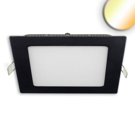 LED Downlight 18W eckig ultraflach schwarz 225x225mm ColorSwitch 3000|3500|4000K dimmbar - Beleuchtung