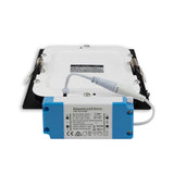 LED Downlight, 18W, eckig ultraflach schwarz, 225x225mm, ColorSwitch 3000|3500|4000K, dimmbar