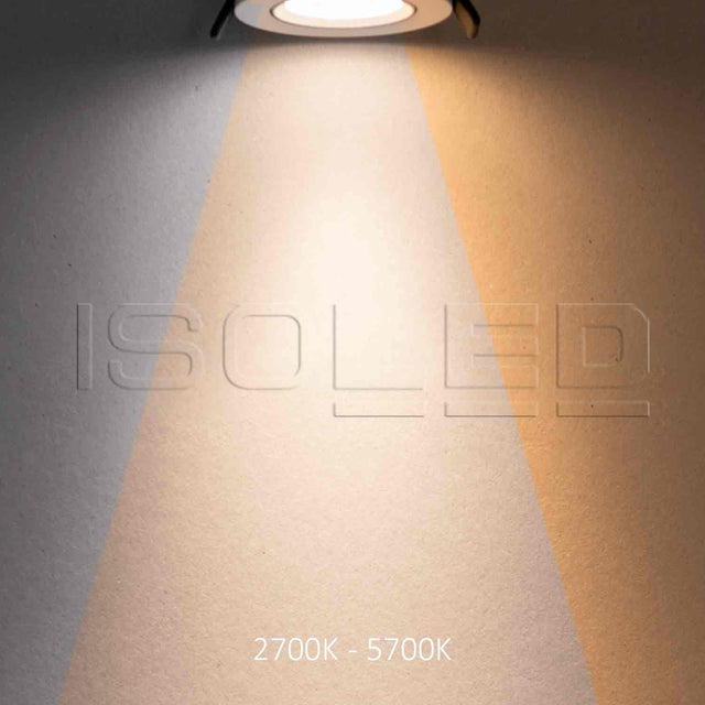 LED Einbauleuchte Slim68 Alu schwarz rund 6W|6W 24V DC weißdynamisch 2700-5700K - Beleuchtung