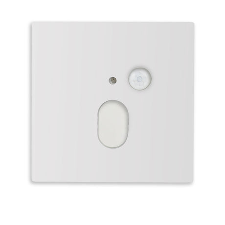 Cover Aluminium eckig 1 weiß, für Wandeinbauleuchte Sys-Wall68 mit PIR Sensor