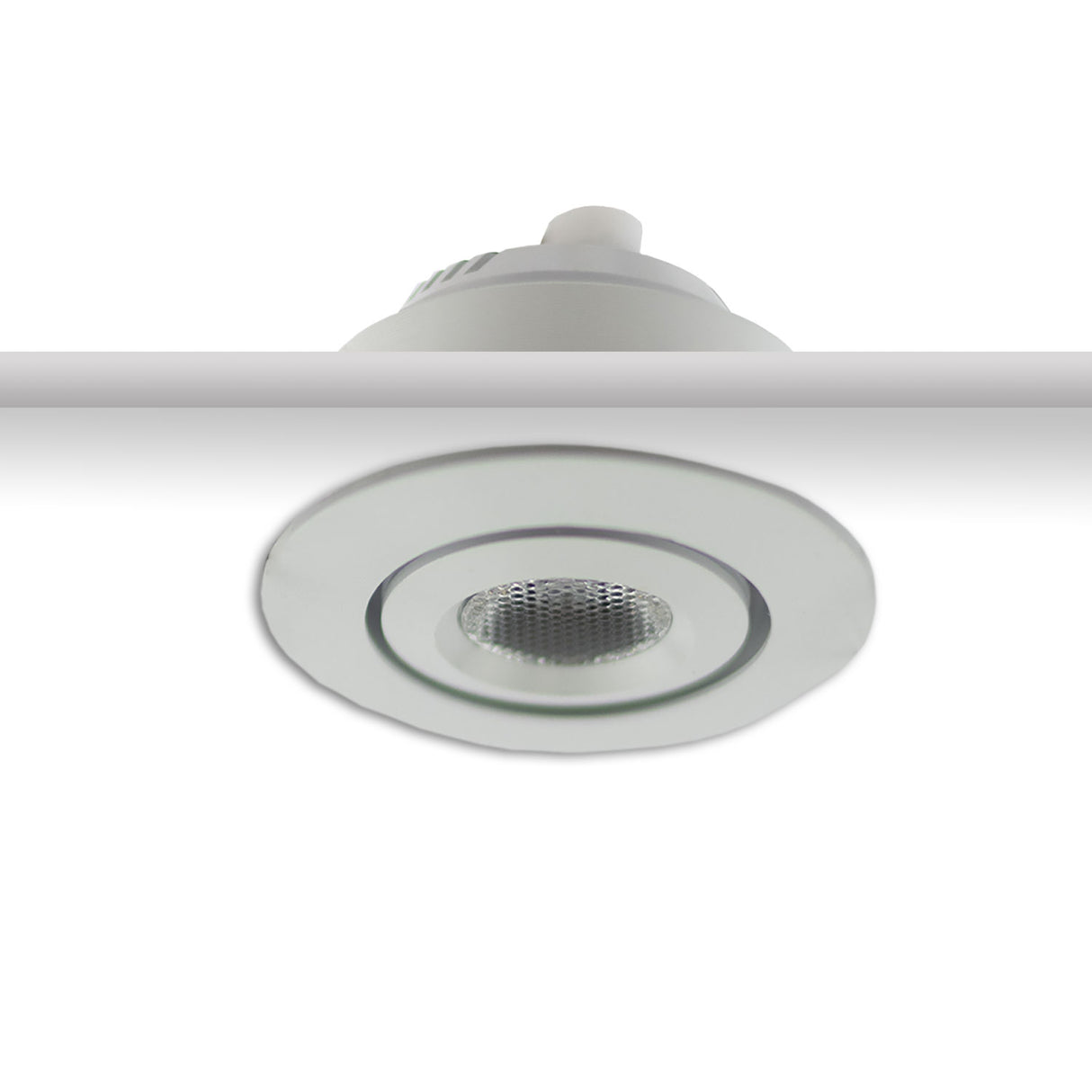 LED Einbauleuchte MiniAMP weiß 3W 12V DC warmweiß dimmbar 100cm Kabel - Beleuchtung