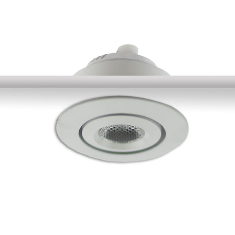 LED Einbauleuchte MiniAMP weiß 3W 12V DC warmweiß dimmbar 100cm Kabel - Beleuchtung