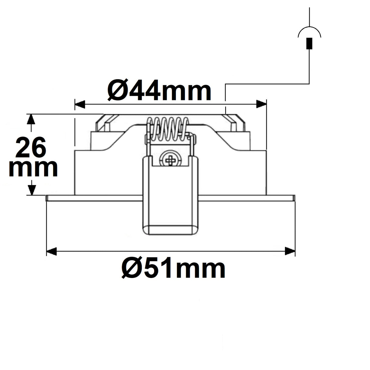 LED Einbauleuchte MiniAMP Alu gebürstet 3W 12V DC warmweiß dimmbar 100cm Kabel - Beleuchtung
