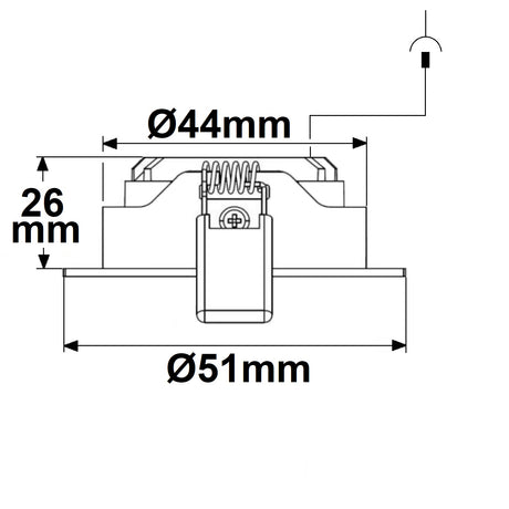 LED Einbauleuchte MiniAMP Alu gebürstet 3W 12V DC warmweiß dimmbar 100cm Kabel - Beleuchtung