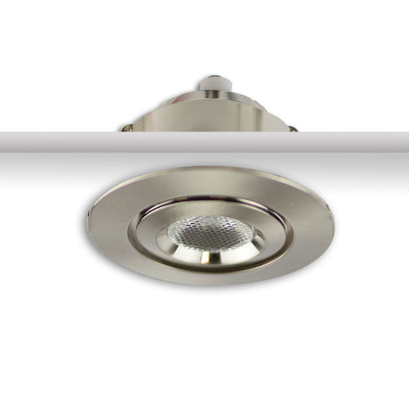LED Einbauleuchte MiniAMP Alu gebürstet 3W 12V DC warmweiß dimmbar 100cm Kabel - Beleuchtung