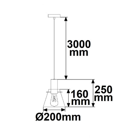 Pendelleuchte amber concave Glas E27 20cm 50-300cm exkl. Leuchtmittel exkl. Baldachin - Beleuchtung