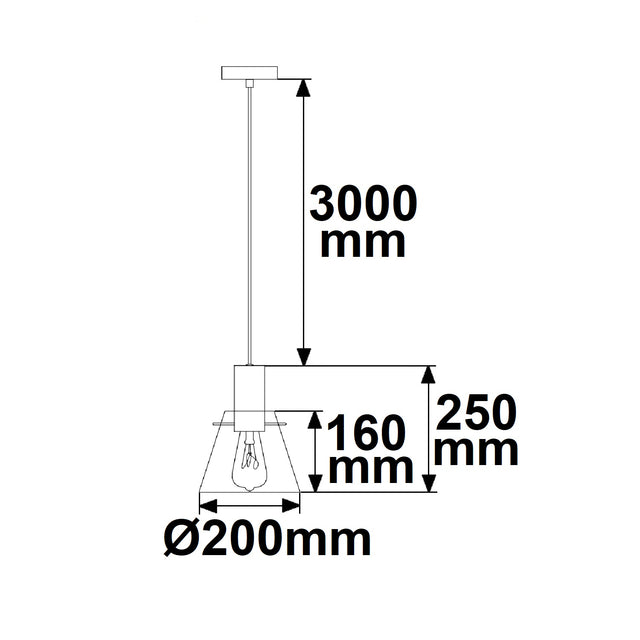 Pendelleuchte amber concave Glas E27 20cm 50-300cm exkl. Leuchtmittel exkl. Baldachin - Beleuchtung