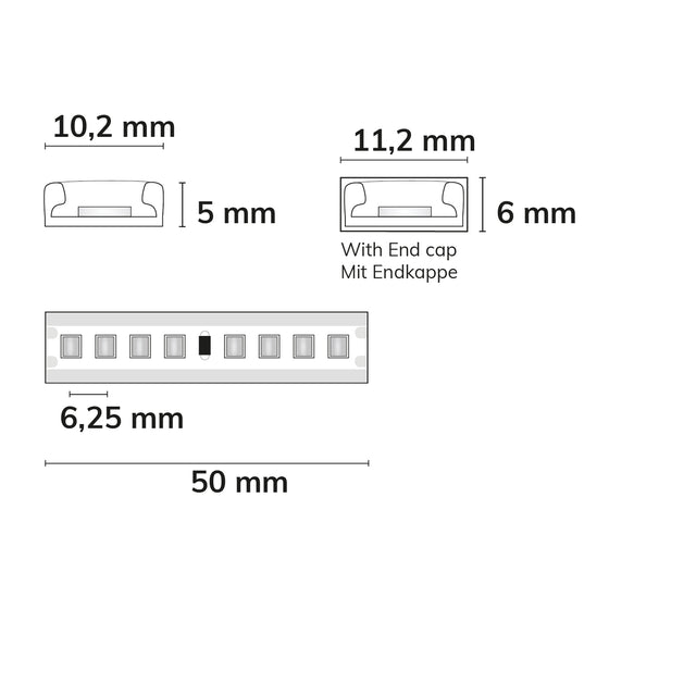 LED AQUA940 PU Linear Flexband 24V DC 12W IP68 4000K 135 lm/W 5m Rolle 160 LED/m - Beleuchtung