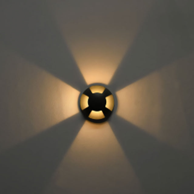 LED Bodeneinbaustrahler rund 4SIDE 60mm schwarz 12-24V IP67 3W 60° warmweiß - Beleuchtung