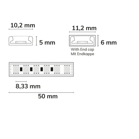 LED AQUA RGB PU Linear Flexband 24V DC 14,4W IP68 5m Rolle 120 LED/m - Beleuchtung