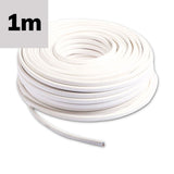 Kabel PVC-ummantelt, weiß, 3x0,75mm² H05VV-F 3G, Meterware