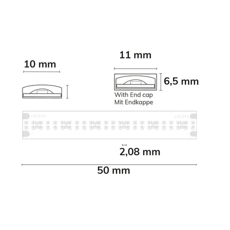 LED AQUA COB927 Linear Flexband 24V DC 8W IP68 2700K 5m Rolle 480LED/m - Beleuchtung