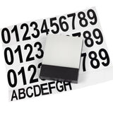 LED Wandleuchte 10W, IP54, schwarz, warmweiß, Selbstklebeziffern beiliegend