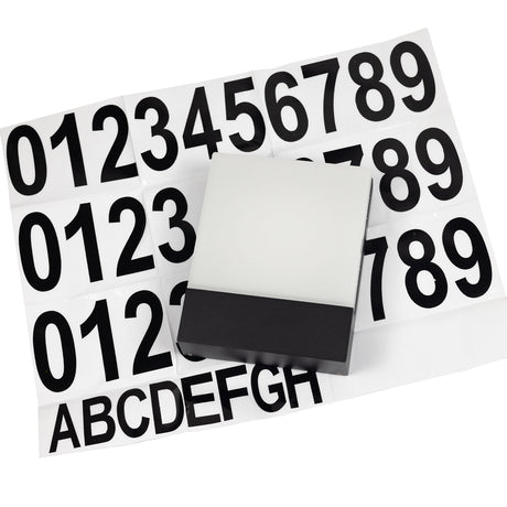 LED Wandleuchte 10W, IP54, schwarz, warmweiß, Selbstklebeziffern beiliegend
